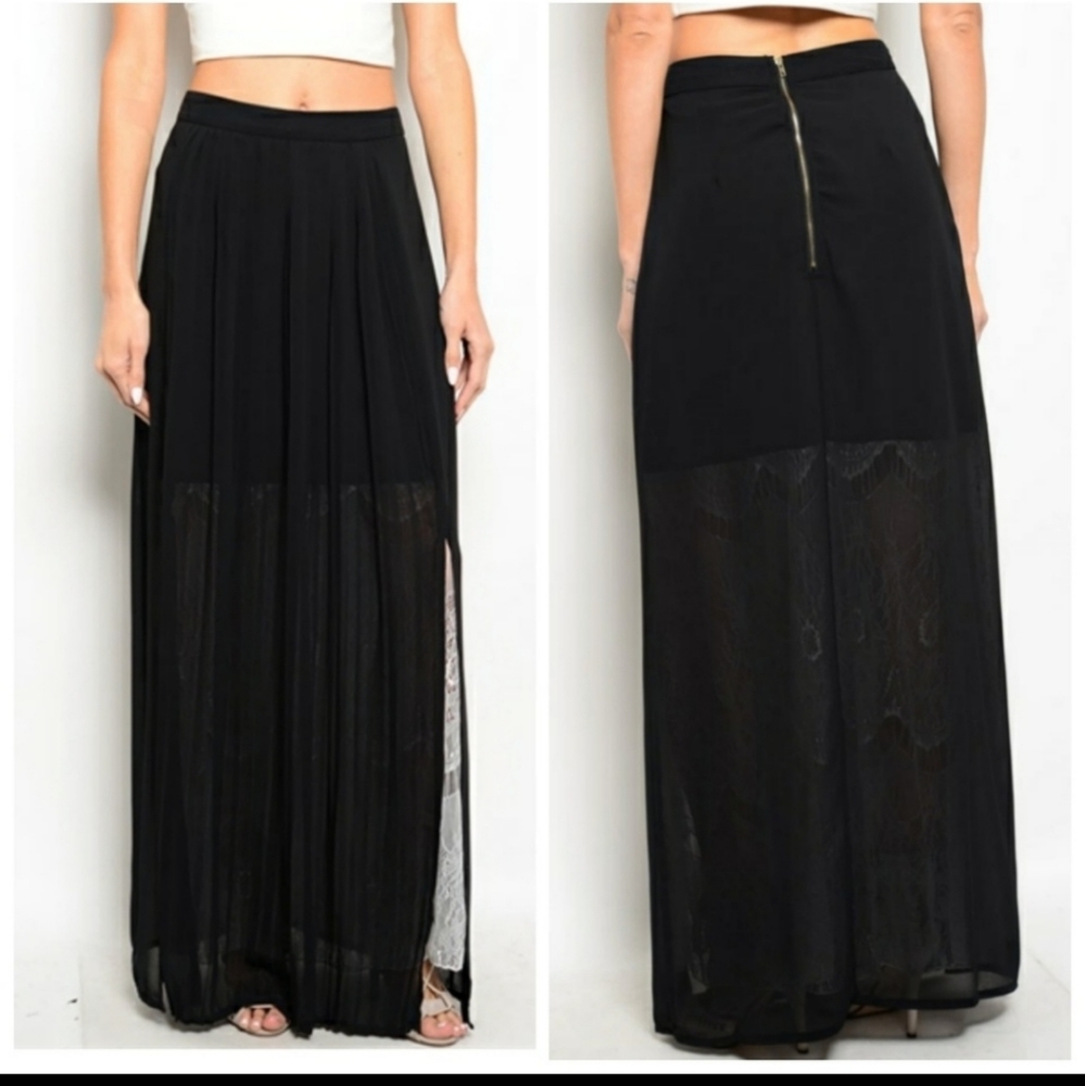 Black maxi skirt